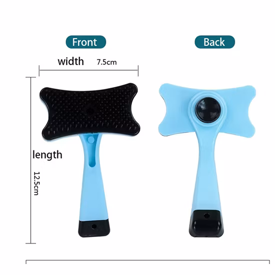 Cepillo plástico de la preparación del cepillo de la herramienta del baño del perro del gato del cepillo de Deshedding del animal doméstico del nuevo diseño