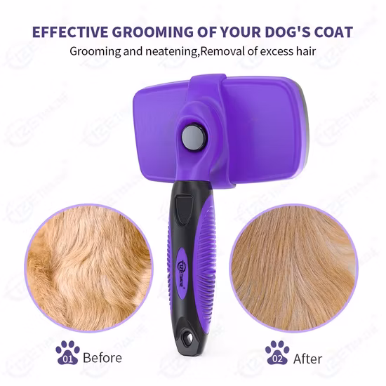 Cepillo para mascotas, cepillo para perros, autolimpieza, cepillo rebanador para gatos, quita pelos de perro, peine para mascotas