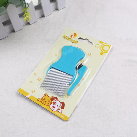 Peine antipulgas para el cuidado del pelo de mascotas de acero inoxidable, nuevos productos