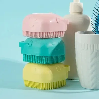 Cepillo recargable del baño del bebé del silicón del depurador exfoliante del animal doméstico del masaje del silicio