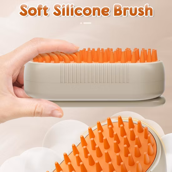 Lindo peine de masaje para mascotas, cepillo de depilación para residuos de baño de gatos